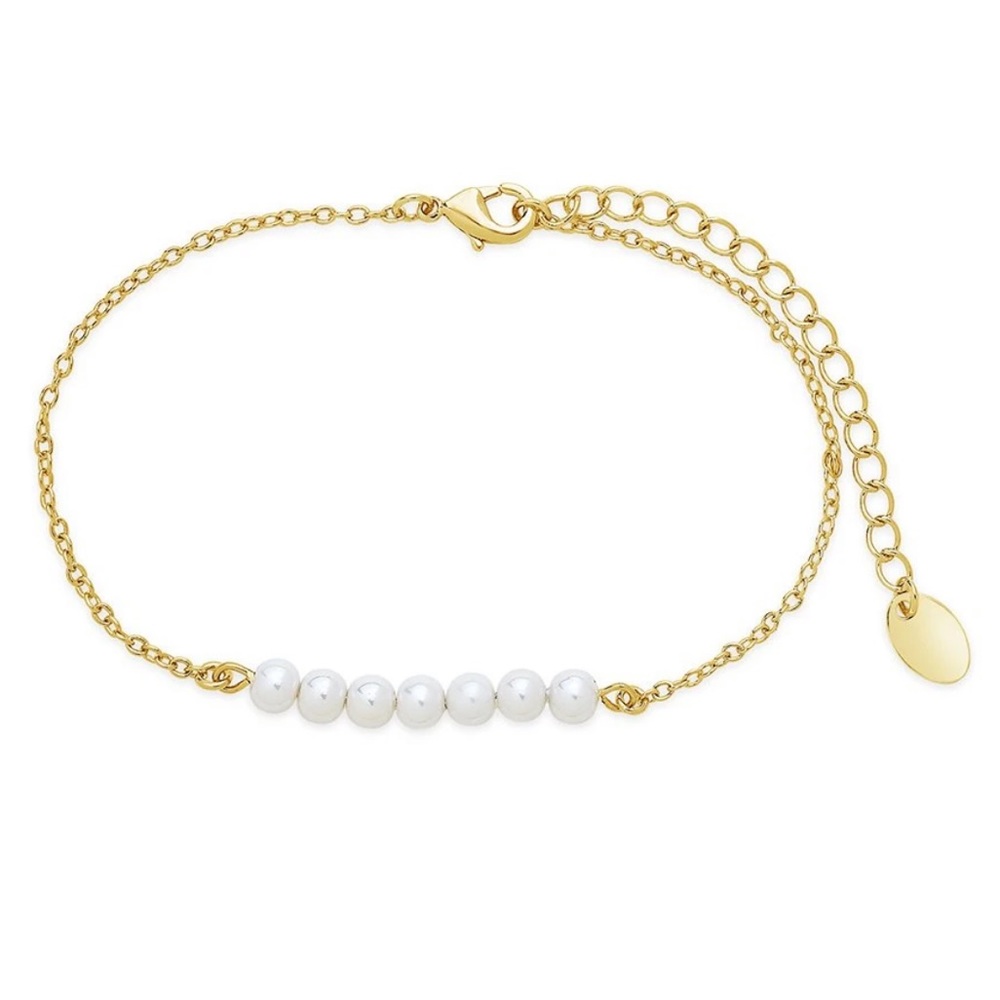 Sterling Forever Dainty Pearl Bracelet - Picture 9 of 9